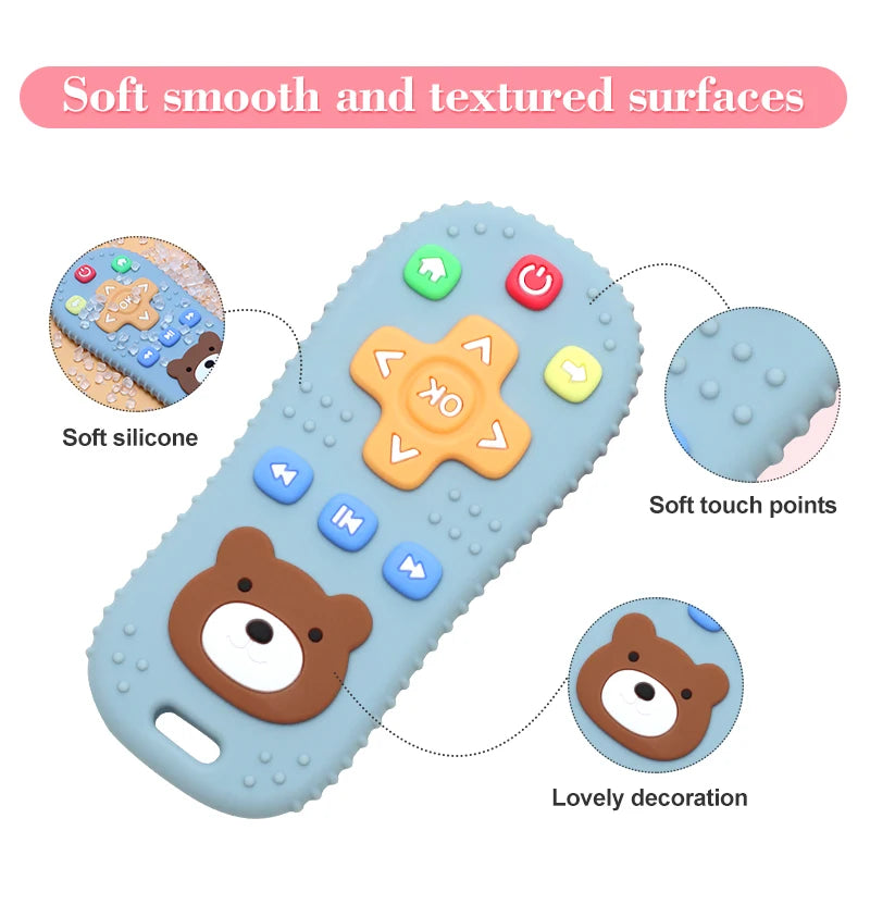 Baby Teethers Remote Control Shape Silicone Molar Chewing Toys Silicone Teething Toys Infant Baby Gifts Newborn Accessories
