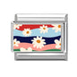 2025 Women's Fashion Colorful Flowers Oil Painting Style Series Italian Charms Fit 9mm Stainless Steel Bracelet DIY Jewelry Gift