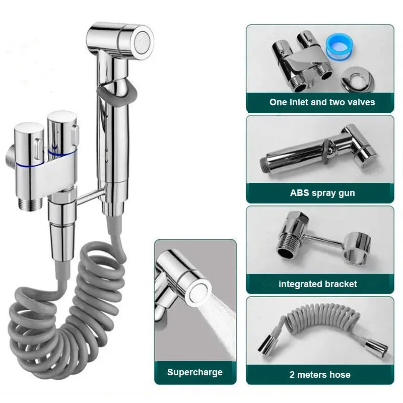 Toilet Cleaning Bidet Toilet Sprayer Set Cold Water Portable Bidet Toilet Accessories Handheld Bathroom Wash Anal Douche
