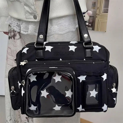 Japanese Itabag With Transparent Display Multi-pocket Shoulder Bag Fashion Tote Bag Jk Uniform Handbag Y2k Style Crossbody Bag