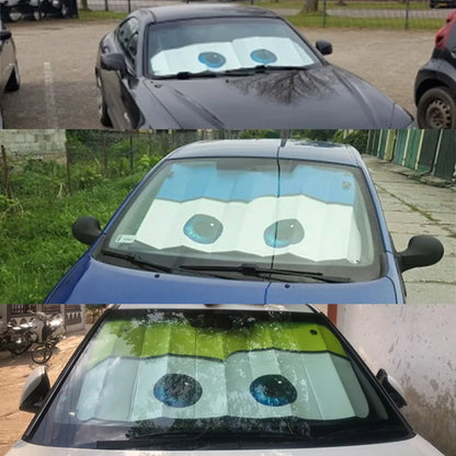 Car Solar Protection 6 Colors Eyes Heated Windshield Sunshade Car Window Windscreen Cover Sun Shade Auto Sun Visor Car-covers