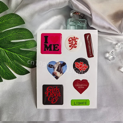 3D phone case dome epoxy sticker custom resin label popular decorative cute crystal gel logo jelly DlY raised personalized shape