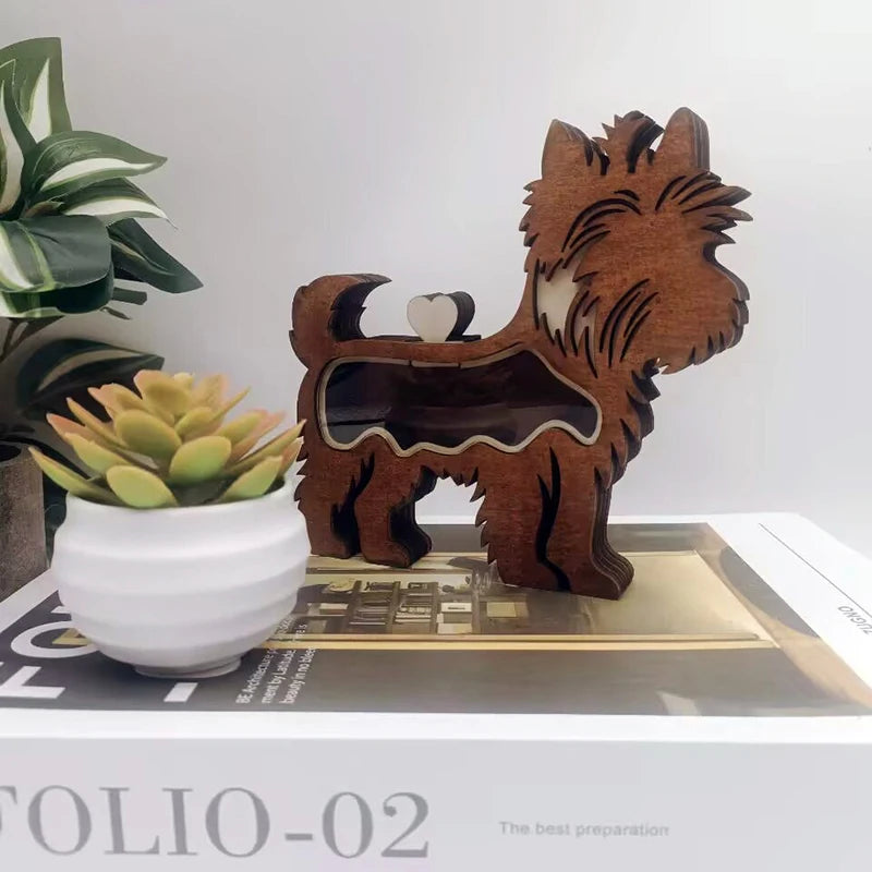 Personalized Dog Hair Memorial Box Creative Custom Name Wooden Pet Hair Keepsake Container Pet Memorial Gift for Dog Owners