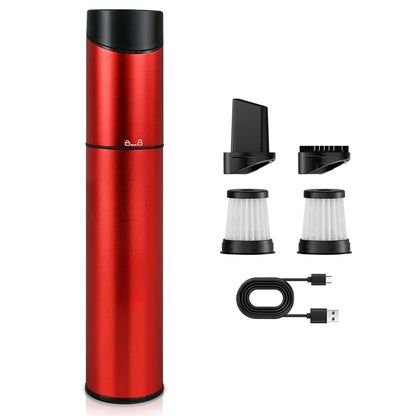 Cordless Laptop Vacuum Cleaner Portable USB Rechargeable Car Vacuum Mini & Cool Model-X（Aluminum Alloy）