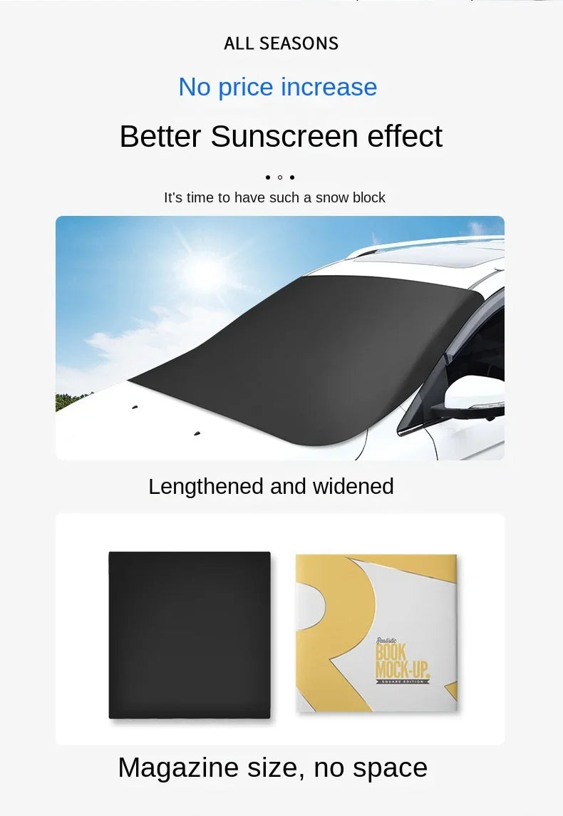 Magnetic Car Snow Shield Car Sun Shield Thickened Frost Protection and Sun Protection Car Cover