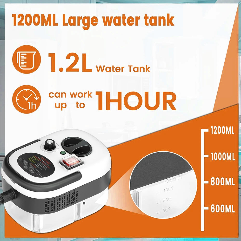 Podofo 2500W Handheld Steam Cleaner Portable Pressurized Steamer 220V EU Plug Deep Cleaning For Car Kitchen Bathroom etc.
