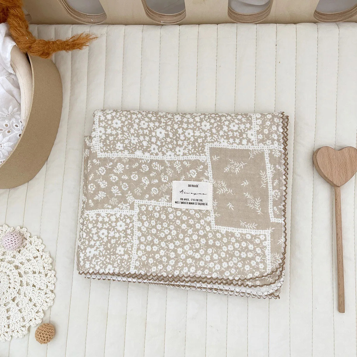 Baby Blanket Floral Soft Cotton Muslin Newborn Swaddle Wrap Receiving Blanket Quick Dry Bath Towel Baby Stroller Cover