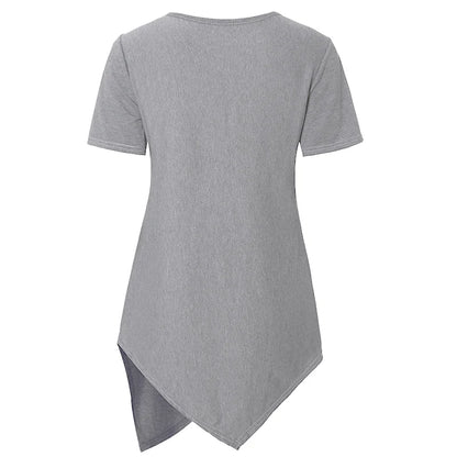 Women Blouse Maternity Casual Soft  Nursing Tops T-shirt Summer Short Sleeve Pregnant Clothes Nursing Breastfeeding