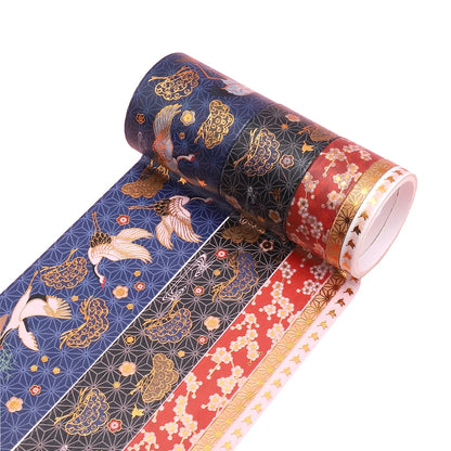 15 Rolls of Floral Foil Stamping and Washi Tape Set – Decorative Masking Tape for DIY Gifts, Scrapbooking, Photo Frames