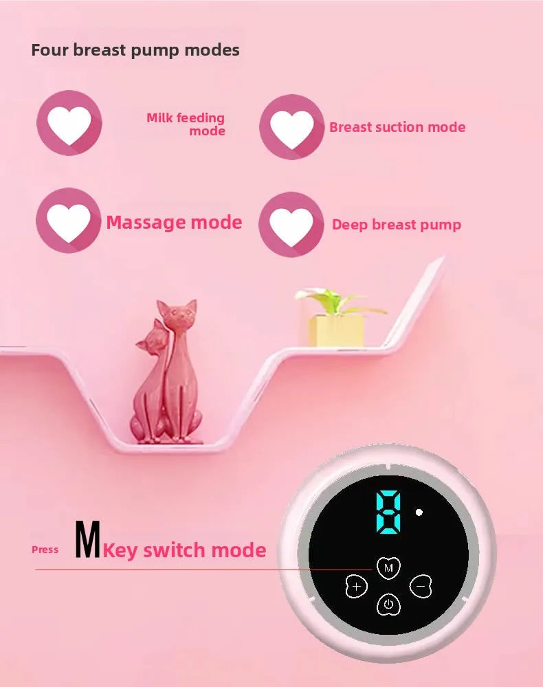 Wearable Electric Breast Pump Painless Double-Sided, Fully Automatic, Hands-Free Breast Collector for Breastfeeding Accessories