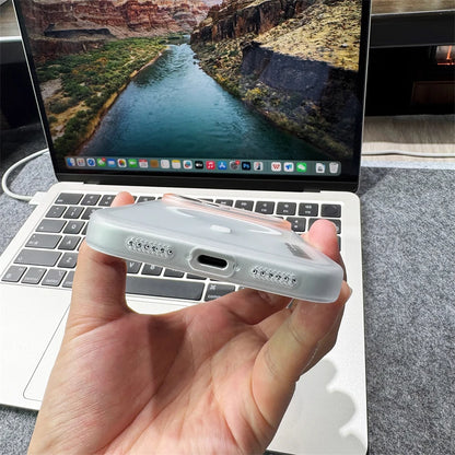 Magnetic Matte Translucent Barcode Slim Hard Case For iPhone 17 Pro Max Air 16 15 14 Plus 13 12 For Magsafe Frosted Cover Shell