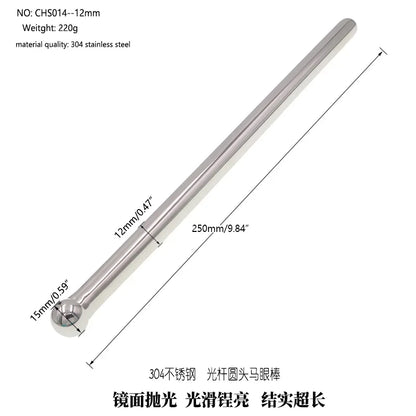 Long Penis Plug Sounding Rod Stainless Steel Rethral Dilator Masturbator Horse Eye Stick Stimulator Adult Sex Toys For Men