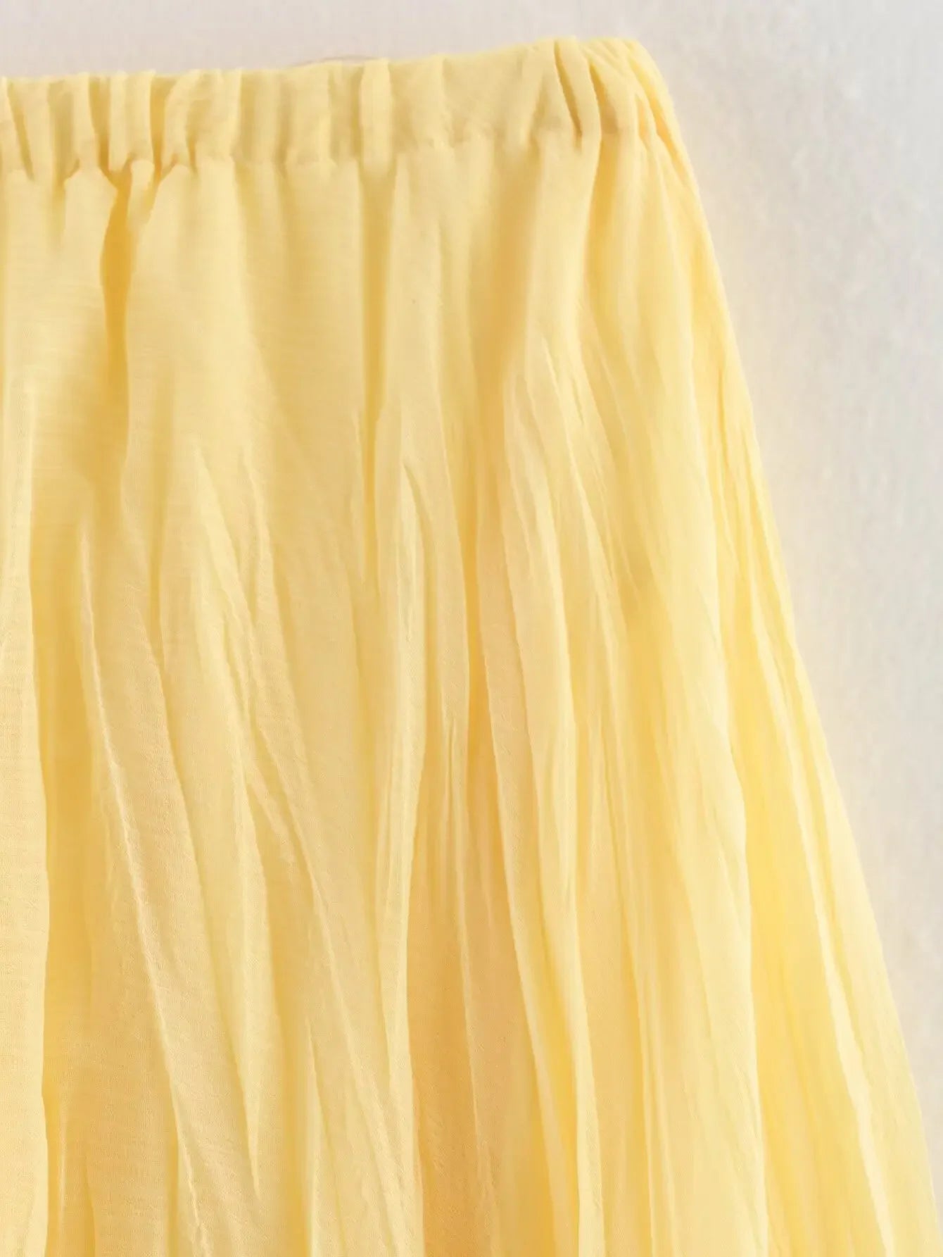 HH Women Elastic Waist Pleated Maxi Skirt Flowy A Line Pleated Long Skirt In Yellow White Pink For Spring Summer Beach Vacation