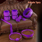 6-10Pcs/Set Sexual Bondage Handcuff Whip Adult Couple Sex Toys Tools Set Erotic Sex Toys for Woman Couples Leather BDSM Kits