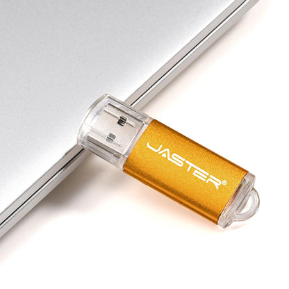 JASTER High Speed USB 2.0 Flash Drive Mini Plastic Pendrive 128M 4GB 16GB 32GB 64GB 128GB With Keychain Memory Stick Pen Drive