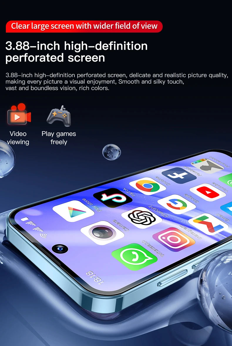 SERVO 19PRO Android Mini Smartphone 4G LTE Dual SIM Standby 6GB RAM 128GB ROM Play Store WiFi OTG 3.88" Screen Small Smart Phone