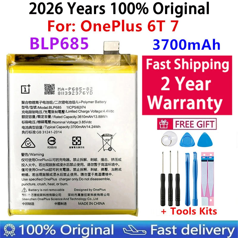 Original Battery For Oneplus one 1+ For OnePlus 1 2 3 1+3 One Plus Nord 2 N10 X 3 3T 5 5T 6 6T 7 7T 8 8T 9 9R Pro Plus Batteries