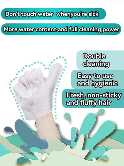 Pet Cleaning Disposable Gloves for Cats And Dogs No-Wash Bathing Hand Sanitizer Pack of 6 for Pet Care