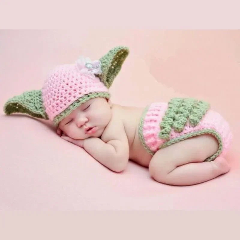 Newborn Photography Props New Born Baby Crochet Knit Costume Accessories Infant Photo Shoot Clothes Newborn Shooting