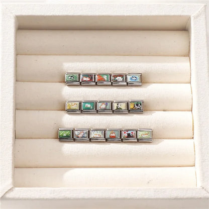 Y2K Cute Funny Sofa Cats Dogs Italian Charm Fit 9mm Stainless Steel Women DIY Bracelet Drop Shipping Fashion Jewelry Wholesale