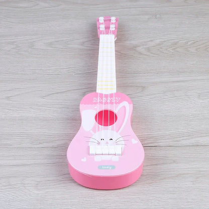 1PC 36cm Mini Guitar Children's Simulated Musical Instrument Ukulele Gift Can Play Early Education Enlightenment Music Player