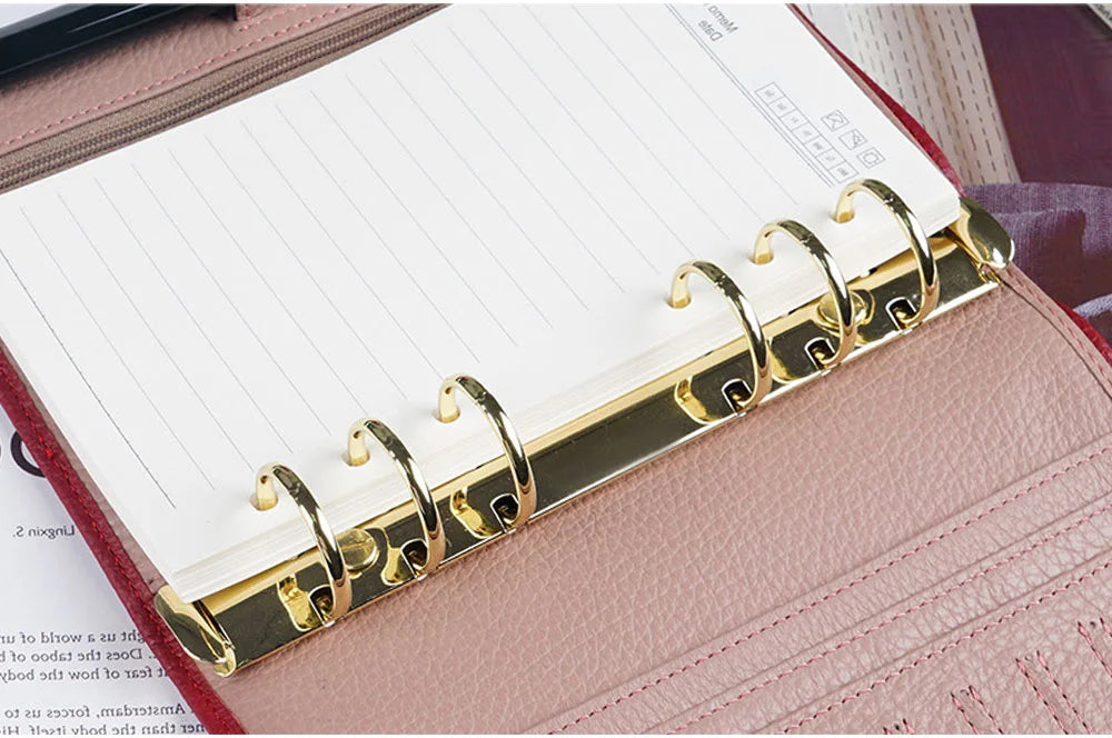 Metal Spiral Rings Binder Clip With 2 Pairs of Screw For Diary Notebook Planner A7 Binder Clip File Folder