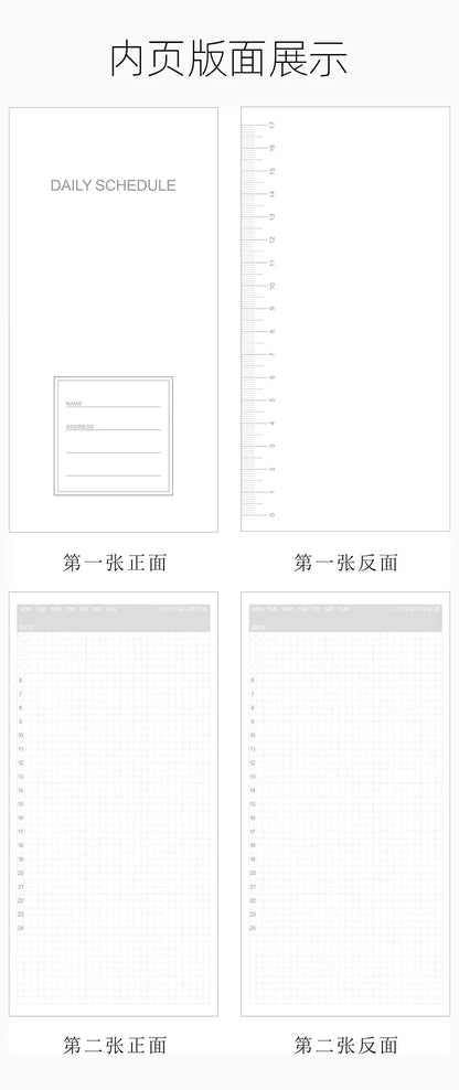 Undated Weekly Fabric A6 Journal - Portable Pocket-Sized Planner for Notes, Goals & Daily Flow Linen Weeks Planning System