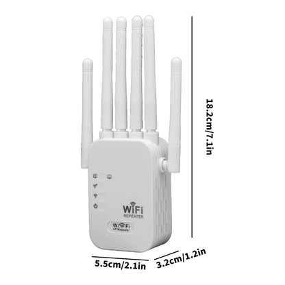 1200Mbps Wireless WiFi Repeater 2.4G 5.8G Signal Router 802.11N Long Range Wireless WiFi Extender Amplifier WIFI Booster