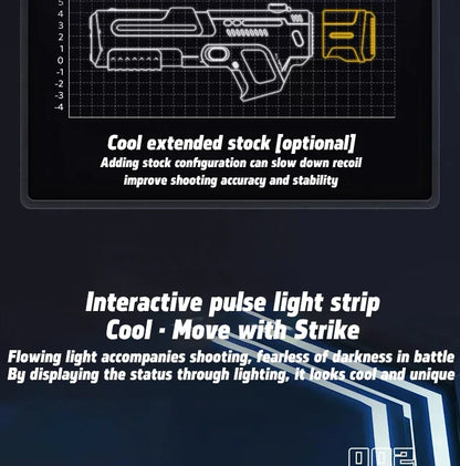 2025 NEW Pulse Electric Water Gun Toy With Fire Spray,Fully Automatic Summer Adult Beach Pool Battle Shooting Water Spray Toy