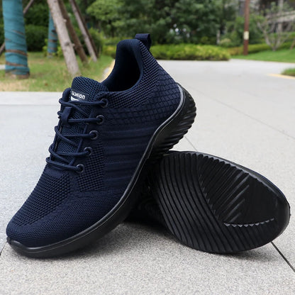 Men's Solid Lace-Up Casual Shoes, Lightweight Outdoor Sneakers Suitable for All-Season Training and Exercise, Lightweight, Breathable, Non-Slip, Ideal for Casual Walking Enthusiasts