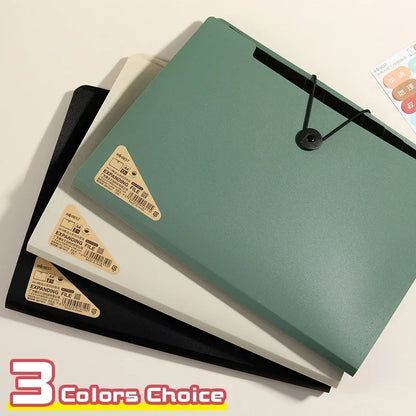 5 Layers A4 File Folder Storage Bag Test Paper Desktop Tool School Stationery Office Supplies