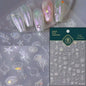 Colorful Bagful Jellyfish Bubbles Swimming Rings Rainbow Stars Ocean Starfish Self Adhesive 5D Nail Art Sticker Manicure Decal
