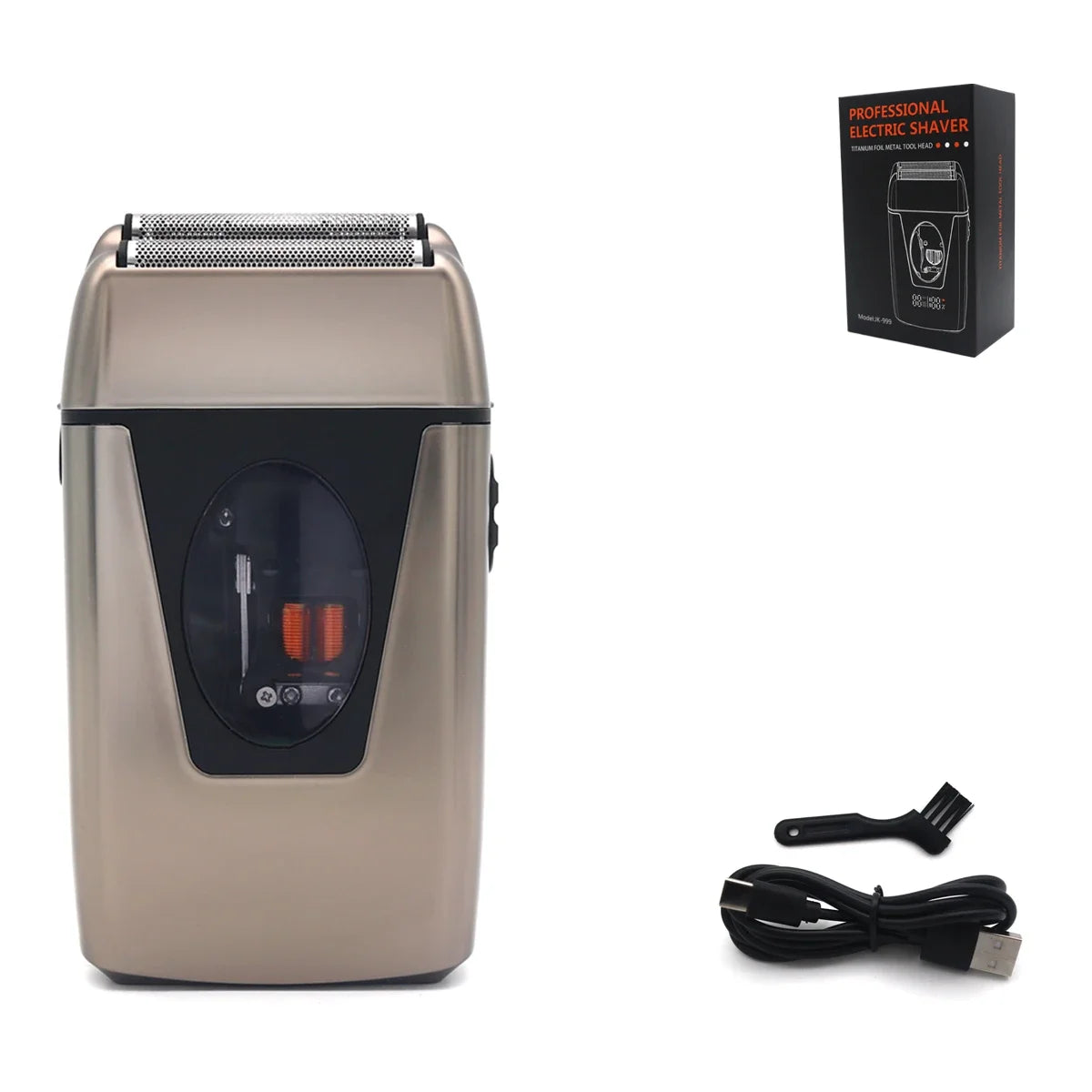 Professional Barber Shaver with Double Foil 9200RPM and LCD Display Mens Shaving Machine for Salon Use