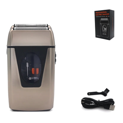 Professional Barber Shaver with Double Foil 9200RPM and LCD Display Mens Shaving Machine for Salon Use