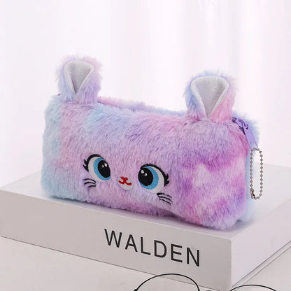 Cartoon Pencil Case Cute Cat Pencil Pouch Large Capacity Pencil Bag Stationery for Girls Kids Back to School