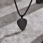 WLP Fashion Guitar Pick Personalized Pendant Stainless Steel Necklace for Men Women Custom Text Pattern Collar Necklace Jewelry