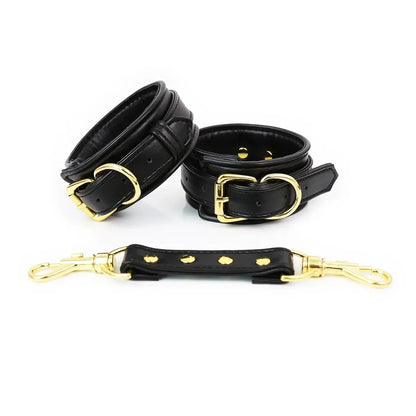 Professional BDSM Red Leather Harness Set Collar Handcuffs Restraint Kit for Women Slave Role Play Fetish Gear Adult Game Toy