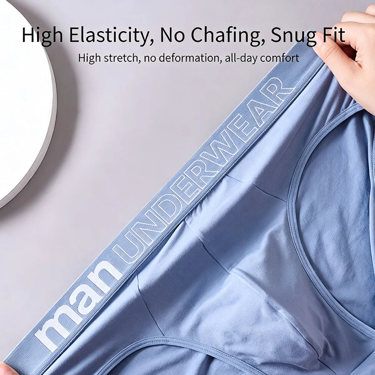 3 Pcs/Lot Men's Letter Briefs Underwear Comfortable Panties Shorts Sexy Gifts for Man Underpants