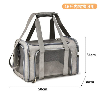 Large Capacity Mesh Breathable Pet Bag Outdoor Portable Cat Backpack Breathable Mesh Pet Travel Carrier Cats Daily Outdoor Use