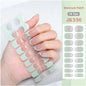 16/18/20Tips Semi-Cured Gel Nail Strips Adhesive Full Cover Stickers for Nails UV Lamp Need Press On Nails Fashion Manicure