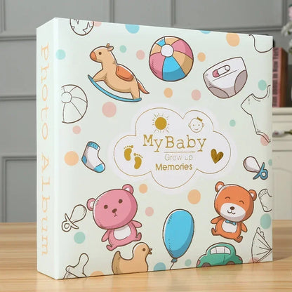 Baby Photo Album Growth Record Photo 6-inch Collection Writable 200pcs Photos Album Large Capacity Paper Core Bag Souvenir Album