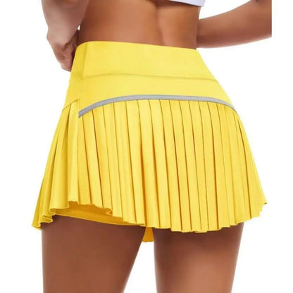 Fashion New Summer Sports Shorts Women Pleated Mini Skirt Anti Glare Short Skirt Running Outdoor Fitness Breathable Tennis Skirt