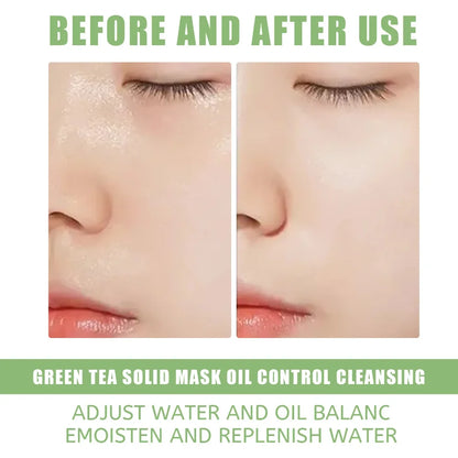 1~5PCS Green Tea Clay Stick For Face Green Mask Stick Smear Acne Shrink Blackhead Green Tea Extract Facial Mask Pore Cleansing