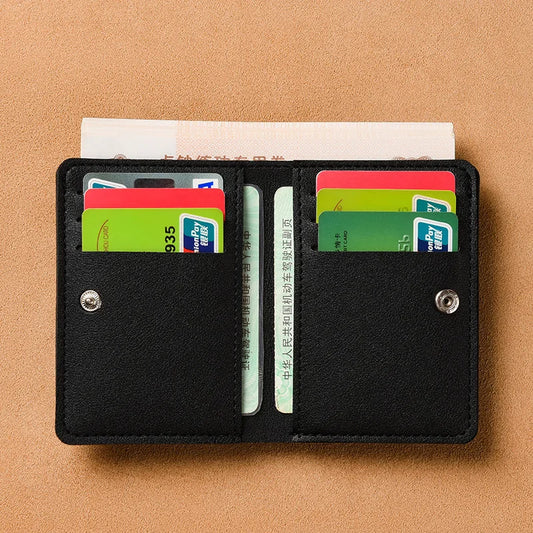 Classic Designer PU Leather Small Wallet for Men Short Simple Women's Purse Fashion Ultra Thin Credit Card Bag Coin Purse