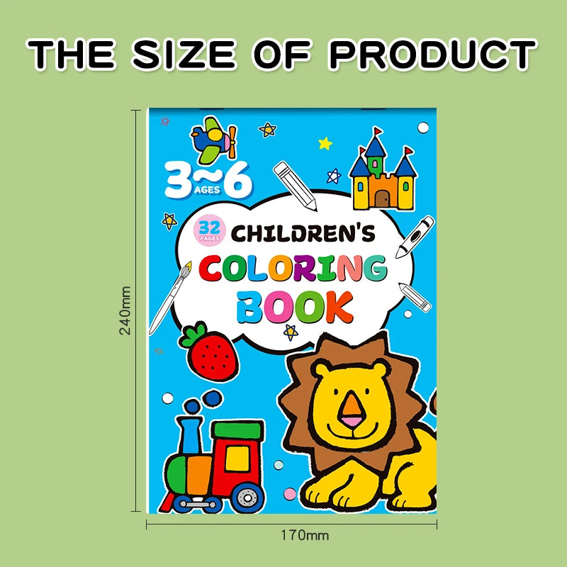32 Pages of Painting And Graffiti Coloring Book to Learn Art, Painting, Enlightenment, And Improve Understanding Ability
