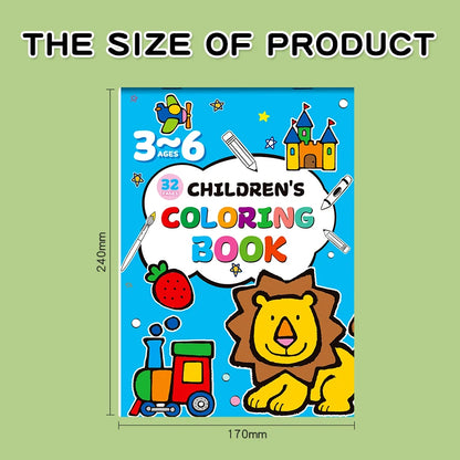 32 Pages of Painting And Graffiti Coloring Book to Learn Art, Painting, Enlightenment, And Improve Understanding Ability
