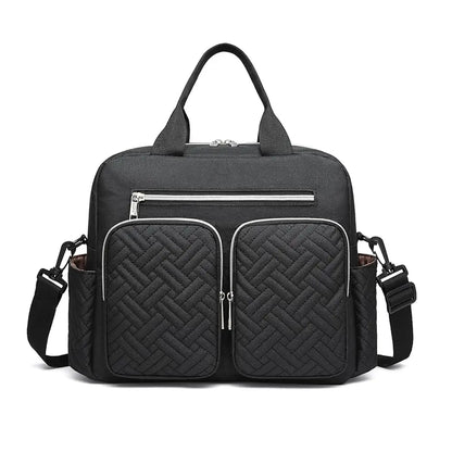 KONO Baby Diaper Bag, stylish and versatile for moms and dads, travel bag with insulated pockets for bottles and snacks