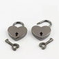 Travel Diary Book Suitcase Jewelry Box Heart Shape Padlock Key Lock Mini Padlocks Antique Style