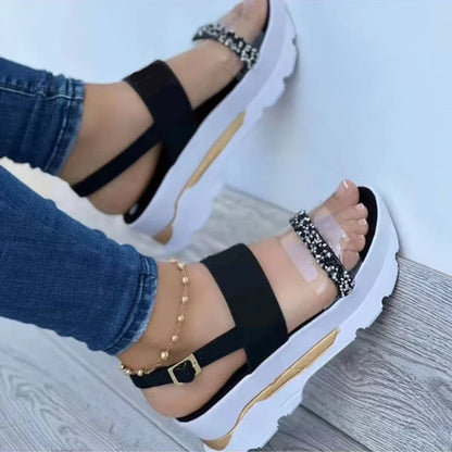 2025 Summer Sandals for Women Fashion Platform Sandals Wedge  Casual Shoes Lightweight Heeled Sandalias Mujer Flip Flops Zapatos