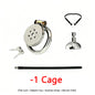 Urethral Inverted Negative Male Chastity Lock Flat Cock Cage with Metal Urethral Catheter for Couple Men Penis Ring Bondage BDSM